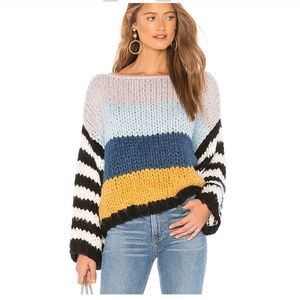 BLANKNYC Mixed Signals Chunky Stripe Sweater Small